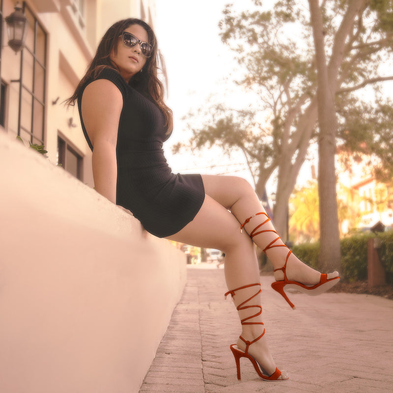Victoria Strappy Red Heels for Petite Feet | Malenki Shoes Victoria Strappy Red Heels for Petite Feet | Malenki Shoes