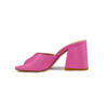 Danielle Hot Pink Open Toe Mule Heels for Women with Small Feet