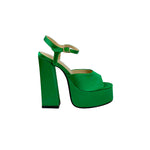 Madison Emerald Green Platform High Heels for Petite Feet
